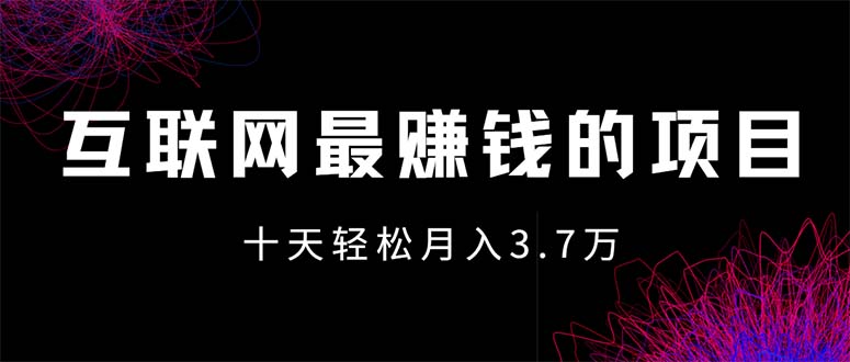 (8.31)互联网最赚钱的项目没有之一，轻松月入7万+，团队最新项目